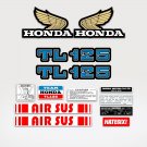 Honda TL125 1970 Blue Decal Sticker Kit | New Reproduction Vinyl Graphics