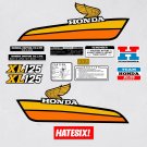 Honda XL125 Decal Sticker Set Motorcycle Reproduction Vinyl Graphics Honda XL125 Decal Sticker Set Motorcycle Reproduction Vinyl Graphics