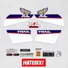 Honda XL185 XL125 1988 Brazil Version Red Decal Sticker Set Reproduction Vinyl Honda XL185 XL125 1988 Brazil Version Red Decal Sticker Set Reproduction Vinyl