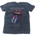 The Rolling Stones Havana Cuba Blue Wash Collection XL Adult Unisex T Shirt