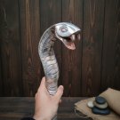 Antique Solid Metal Cobra Walking Stick/ Walking cane | Polished Chrome Gothic Serpent Cane