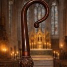 Handmade Wooden Crozier - Pastoral Staff for Bishop - Shepherd's Crook - Church Ceremonial Staff,