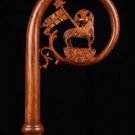 Handcrafted Ceremonial Crosier Staff, Medieval Lion Dragon Motif Bishop Croziers Gift