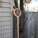 The Triskelion Druid Staff,pastoral staff- Handcrafted from Teak wood - 72" tall