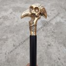 unique vinatge sterling brass walking stick |antique tsra silver cane
