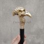unique vinatge sterling brass walking stick |antique tsra silver cane