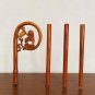 Handcrafted Teak Wood Bishop's Crozier, Carved Lamb of God Cross Pastoral Staff