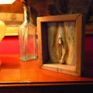Vintage Hand Carved Wood Female Form Art Box Unique Folk Art Mailbox Wall Decor