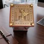 Antique Brass Sand Timer Hourglass with Sundial &acirc;�� Wood Finish Executive Desk Dec