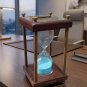 Antique Brass Sand Timer Hourglass with Sundial &acirc;�� Wood Finish Executive Desk Dec