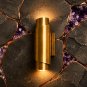 Modern Brass Wall Sconce - Minimalist Luxury Gold Wall Light - Curved Metal Spiral Lamp