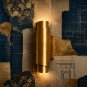 Modern Brass Wall Sconce - Minimalist Luxury Gold Wall Light - Curved Metal Spiral Lamp