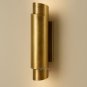Modern Brass Wall Sconce - Minimalist Luxury Gold Wall Light - Curved Metal Spiral Lamp