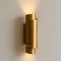 Modern Brass Wall Sconce - Minimalist Luxury Gold Wall Light - Curved Metal Spiral Lamp