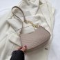 Felt Mini Shoulder Bags for Women 2024 Women's Underarm Bags Texture Solid Color Casual Handbag