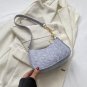 Felt Mini Shoulder Bags for Women 2024 Women's Underarm Bags Texture Solid Color Casual Handbag