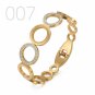14K Gold Titanium Steel Bracelet 304 Stainless Steel with Diamonds for Women
