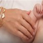 14K Gold Titanium Steel Bracelet 304 Stainless Steel with Diamonds for Women