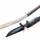 18" Siru Sword Kukri – Hand Forged Combat Kukri with Leather Sheath