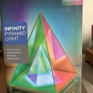 7.7 in. Iridescent Acrylic Indoor Infinity Table Light Pyramid 7.7 in. Iridescent Acrylic Indoor Infinity Table Light Pyramid