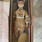 Vintage Native American Indian Porcelain Doll Kingstate DollCrafter Fringe 16" Vintage Native American Indian Porcelain Doll Kingstate DollCrafter Fringe 16"
