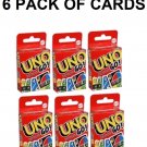 6 PACK BULK UNO Go Mini Card Game Travel Pocket Sized Cards Mattel New Free S/H