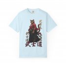 Samurai Cat Illustration T-shirt | Japanese Kanji Warrior Design