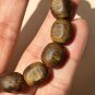 12mm Natural Kyara Agarwood Bracelet, Burl Grain Oudh Barrel Beads Mala