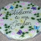 Butterflies Pink Purple Welcome Garden Stepping Stone