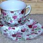 Tiny Roses Tea Cup and Snack Saucer