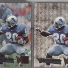 Barry Sanders (2 card lot) 95 Fleer Metal and Silver Flasher