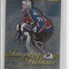 '01 Topps Premier Plus Patrick Roy Trophy Tribute Card