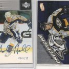Adam Hall 03 UD Premier Coll. Signature #d34/125 RC + Atomic RC #489/775