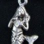 10 Tibetan Silver Mermaid Charms Pendants  23x13x4mm