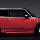 Mini Cooper checkered body rocker stripe decal decals