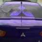 Flaming Mitsubishi logo decal decals Lancer Evo X Galant Eclipse 3000 GT