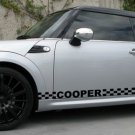 Mini Cooper S Clubman rocker checkers checkered decal decals