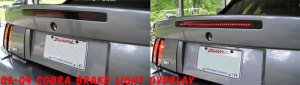 03-04 Ford Mustang Cobra 3rd third brake light overlay decal