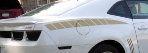 Rear quarter panel strobe graphic decal decals fits 2010 2011 Camaro