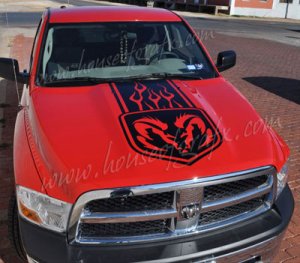 Huge hood graphic decal decals vinyl fits 09+ Dodge Ram