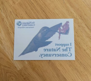 The Nature Conservancy Hummingbird Window Cling 4x2.75"
