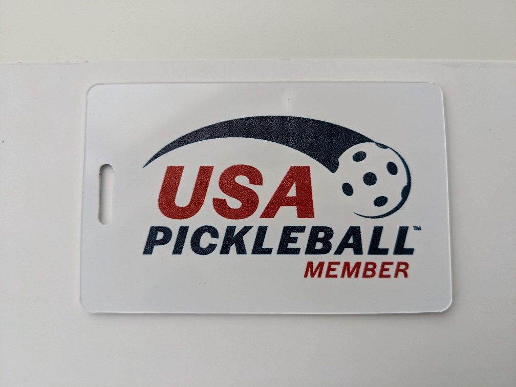 USA Pickleball Member Luggage Bag Tag with 6" Plastic Loop