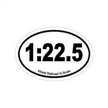 G-Scale Train Fan Oval Decal Bumper Sticker - 1:22.5 - Free Shipping!