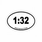G-Scale Train Fan Oval Decal Bumper Sticker - 1:32 - Free Shipping!