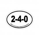 Steam Train Fan Oval Decal Bumper Sticker 2-4-0 Wheel Arrangement Free Ship!