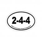 Steam Train Fan Oval Decal Bumper Sticker 2-4-4 Wheel Arrangement Free Ship!