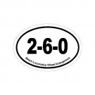 Steam Train Fan Oval Decal Bumper Sticker 2-6-0 Wheel Arrangement Free Ship!
