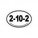 Steam Train Fan Oval Decal Bumper Sticker 2-10-2 Wheel Arrangement Free Ship!