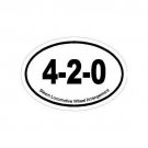 Steam Train Fan Oval Decal Bumper Sticker 4-2-0 Wheel Arrangement Free Ship!