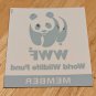 Panda WWF World Wildlife Fund MEMBER 3.5x4" Window Cling
